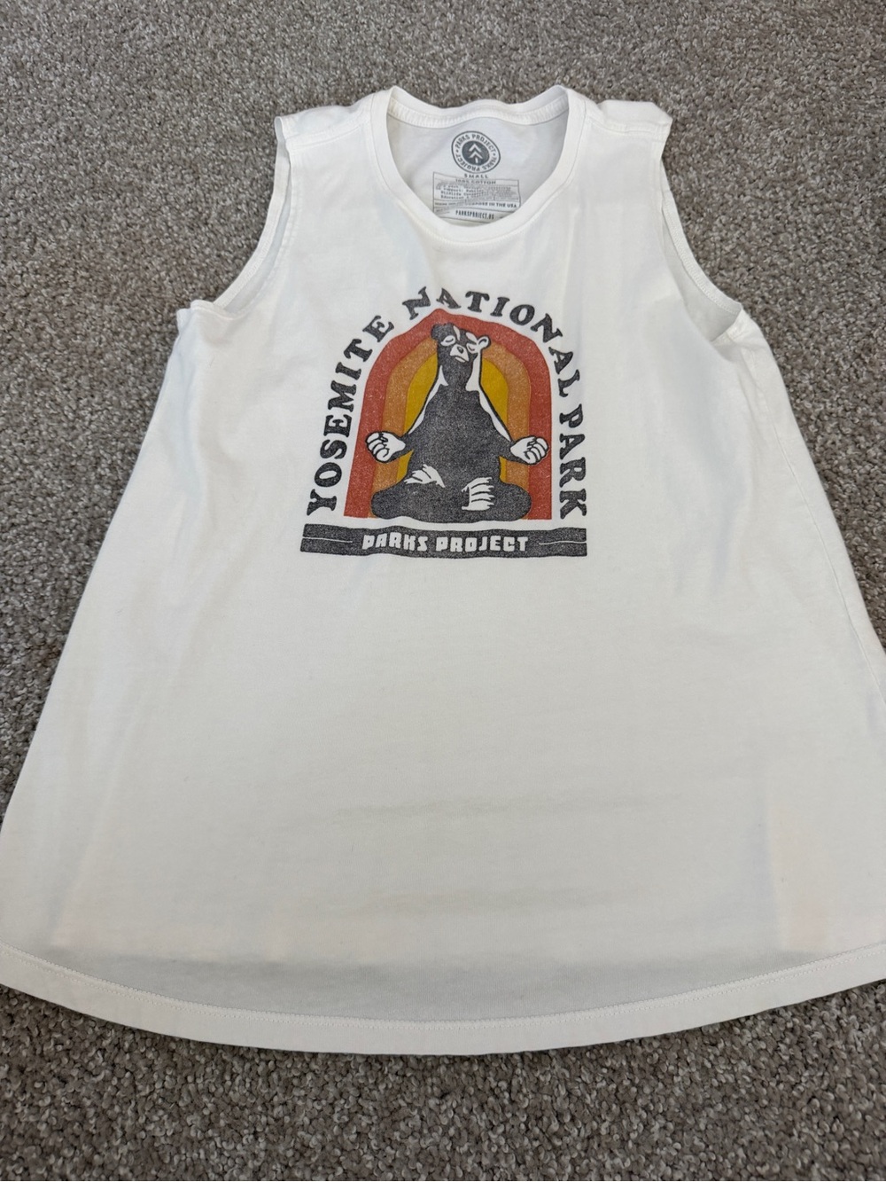 Parks Project White Yosemite National Park Graphic Tank with Sunset Accent